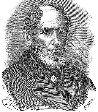 Портрет с гравюры Антонио Манчона (Antonio Manchon), ок. 1876