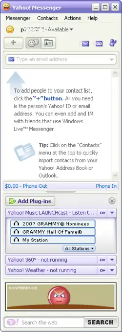 Скриншот программы Yahoo! Messenger