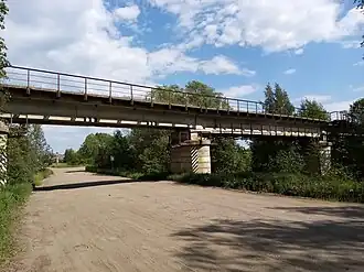 Пересечение улицы Транспортной и реки Ламбы в Яранске