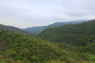 Вид на Талышские горы. Ярдымлинский район Азербайджана