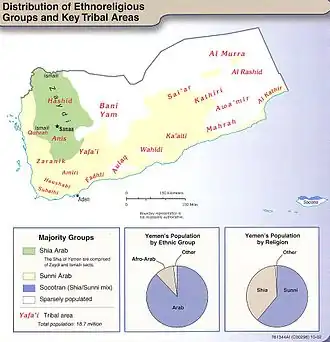 Карта основного района расселения зейдитов