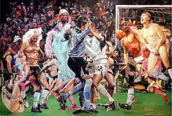 Проект «Коммуникации 21» «Игра», холст, масло, 2008. 200x300cм.