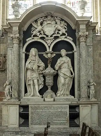 Мемориал Уильяму Уэнтуорту, 2-му графу Страффорду, и одной из его двух жен. Йоркский собор