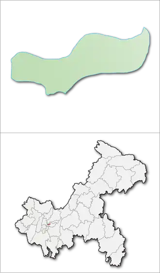 Юйчжун на карте