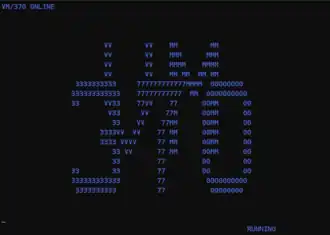 Скриншот VM/370