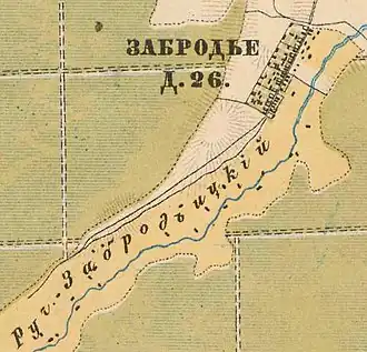 План деревни Заборье. 1885 год