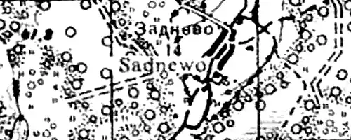 План деревни Заднево. 1941 год