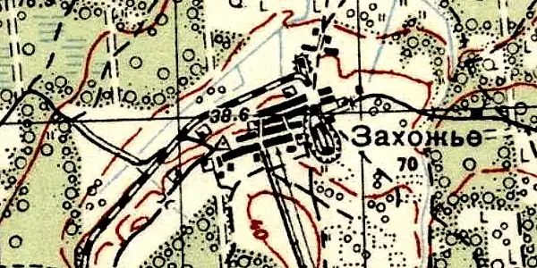 План деревни Захожье. 1941 год