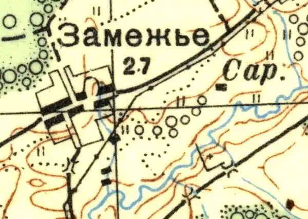 План деревни Замежье. 1937 год