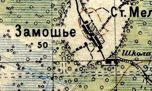 План деревни Замошье. 1941 год