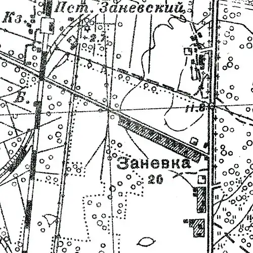 План деревни Заневка. 1939&nbsp;год