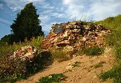 Руины ворот замка.