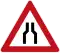Verengte Fahrbahn