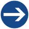 Vorgeschriebene Fahrtrichtung — hier rechts