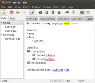 Скриншот программы Zim