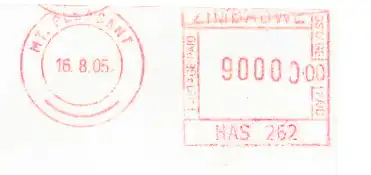 2005: &&&&&&&&&&090000.&&&&&090&nbsp;000 долларов. Слева: календарный штемпель Маунт-Плезанта