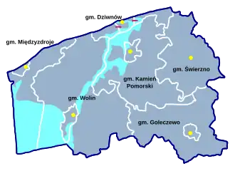 Каменьский повет на карте