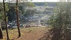 Вид на поляну фестиваля с Дивьей горы