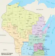 Висконсин, 8 округов