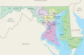 Мэриленд, 8 округов