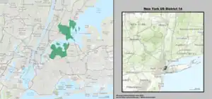 14-й избирательный округ штата Нью-Йорк на карте