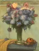 Натюрморт с цветами и инжиром