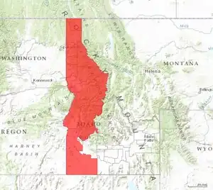 1-й избирательный округ штата Айдахо на карте