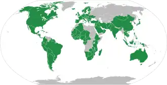 Страны, ратифицировавшие конвенцию